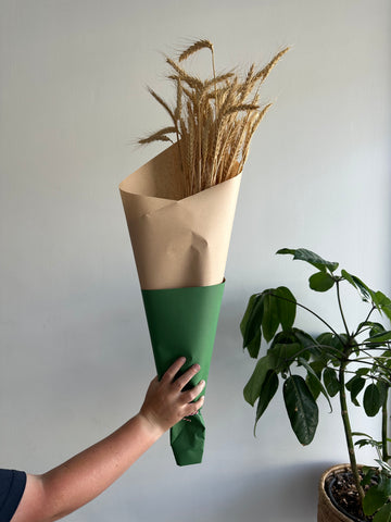 Dried Wheat Bouquet - Natural Grande